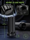 32pcs M14x1 5 Black Lug Nuts - Replacement For Chevy Silverado 1500 Ram 2500 350