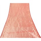 Sanskriti Vintage Indian Red Sarees Pure Silk Woven Cultural Sari Craft Fabric