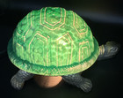 Vintage Turtle Table Lamp Light Green Shell Tortoise Figurine Rustic Decor Night