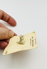 Vintage Hagen Renaker Mini Figurine Sitting Gray Field House City Mouse Card