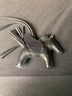 Hermes Black Leather Mm Lizard Rodeo Pegasus Horse Bag Charm