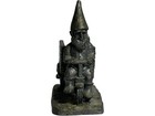 Vintage 1986 Signed Ricker Rbo Pewter Gnome Figurines Bike Wagon