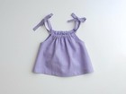 Purple Solid 2-piece Baby Toddler Sleeveless Tie-strap Top   Shorts Bow