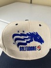 Vintage Baltimore Stallions Hat Cap Snap Back Mens Blue Cream Cfl Football 90s