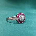 2ct Round Cut Lab-created Diamond Halo Engagement Wedding Ring 14k Gold Plated