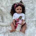 22  Realistic Black Reborn Baby Doll Girl African American Newborn Biracial Doll