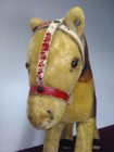 Steiff Horse  With Ear Tag  Antique  Straw Stuffed  Mohair  Glass Eyes  Rare