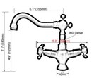 Antique Red Copper   Chrome Brass Kitchen Bathroom Sink Faucet Mixer Tap 2nf904