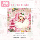 100 Pcs Christmas Paper Napkins Disposable 2 Ply Vintage Santa Lunch Dinner Napk