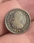 Attractive 1813 1 2 Reale Spanish Colonial Silver Old Coin Santiago Mint Pirate