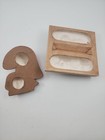Vintage 1970 s Retro Set Of 2 Raised 3d Mushroom Wall Decor Ceramic Plaques Euc 