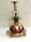 Pair Of Vintage Brass   Copper Nautical Pendant Lights Industrial Marine Ceiling