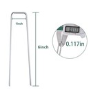 New 100pcs 6-inch Landscape Staples Sod Staples Garden Stakes Square Pins Sturdy