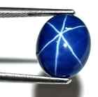 Natural 6 Rays Blue Star Sapphire 10 Ct  Oval Cabochon Loose Certified Gemstone
