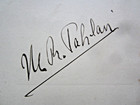 Mohammed Reza Shah Pahlevi Rare Autographed Prr Menu - Special Train Car 