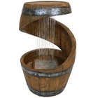 Spiraling Barrel Outdoor Water Fountain With Led Lights - 25 In By Sunnydaze