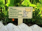 Pick Up After Your Pet   Curb Your Dog   No Pooping   Dog Sign   Dog Poop Sign