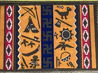 C1912 Indian Blanket Flannel Rug Tobacco Felt Cigarette Vintage Native American4