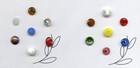 9 X 12 Collector s Card- Very Small Glass Buttons-colors--trims--a Few Moonglows