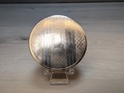 Vintage Art Deco Etched Silver Tone Vanity Compact Makeup Holder