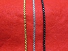 3mm 16 -60  Gold-silver-black Plated Stainless Steel Smooth Box Rope Necklaces