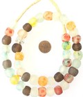Amazing Ghana Mixed Colored Krobo Recycled Glass African Trade Beads-ghana 