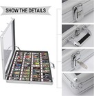 Aluminum Display Case Side Opening 34 X 22 X 3 Glass Top Showcase For Trade Show