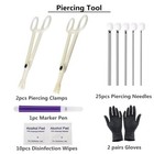 Body Piercing Kit - Yuelong 40pcs Needles Clamps Mix 40pcs 