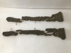 6 Vintage Ornate Oak Wood Applique Design Furniture Pieces 