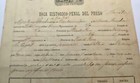 Antique Spanish Colonial Document   Real Carcel   Puerto Rico 1896  3