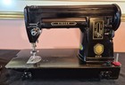 Singer 301 Slant Needle Sewing Machine  1951  Black W  Pedal   Cabinet Hw Mounts