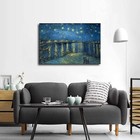 Van Gogh  Starry Night Over The Rhone Poster Canvas Print Wall Art Picture