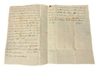 1832 Antique Stampless Free Letter North Granville Ny Standish Fam Inheritance