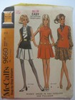 Vtg 60 s Mccall s 9660 Mini Yoked Dress Pleated Skirt Sewing Pattern Women Sz 12