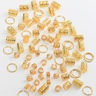 80pcs Dreadlock Hair Beads Alloy Braid Cuffs Loc Jewelry Hair Accessories