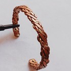 Ancient Rare Antique Bronze Viking Twisted Bracelet Amazing Very Stunning