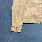 Vintage Envoy The Now Jacket Mens L Beige Cotton Long Sleeve Mock Neck Full Zip