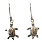Sea Turtle 1 2 Inch Sterling Silver  925 Dangle Earrings