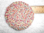 Cotton Scrubby Scrubbie Multicolor Double Thick Crochet Circle Dishcloth Set 2