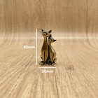 Brass Couple Cat Figurine Mini Cat Statue Vintage Desk Decor Lover Ornament
