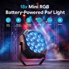 Battery-powered Disco Dj Party Stage Light 18led Rgb Dmx Beam Lights Ktv Show