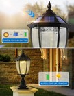 Solar Post Lights Outdoor Solar Lamp Post Light For Gate Porch stone Pillar     