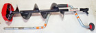 Strikemaster Lazer Hand Ice Auger - Black Non Slip Grips 2 Pc Adjustable
