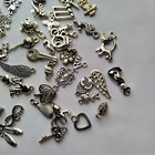 50 Pcs Wholesale Bulk Lots Jewelry Making Charms Mixed Smooth Tibetan Silver Diy