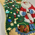 Finished Bucilla Stocking Lodge Santa 17    Fishing Canoe Tree Camping 1980s