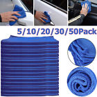 5-50 Pack Microfiber Cleaning Cloth No-scratch Rag Car Polishing Detailing Towel