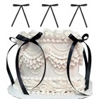 Bows For Cakes Ribbon Bows Cakes Topper Decorations 24 Pcs Black