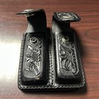 Rowe   s Leather Hope  Ar Black Floral - Double Mag Pouch