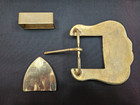 Vintage Silver Belt Buckle Set Of 3 Pieces  With Intricate Engravings
