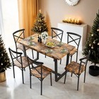 Stylish 7-piece Dining Table   4 Chairs Set high-quality Mdf
